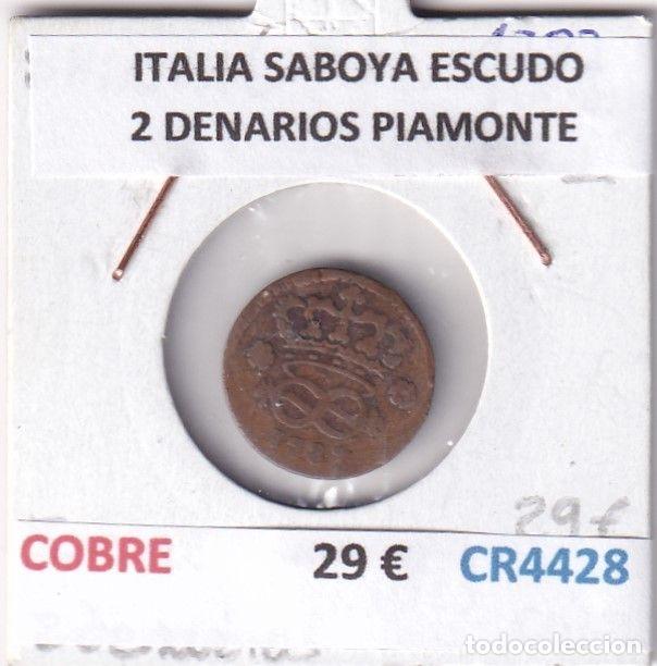Monete antiche di Europa: CR4428 MONEDA ITALIA SABOYA ESCUDO 2 DENARIOS PIAMONTE COBRE