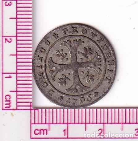 Monete antiche di Europa: CR4572 MONEDA SUIZA 1/2 BATZEN 1796 BERNA VELLON 2 GR