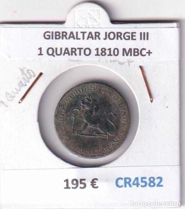 Monete antiche di Europa: CR4582 MONEDA GIBRALTAR JORGE III 1 QUARTO 1810 MBC+