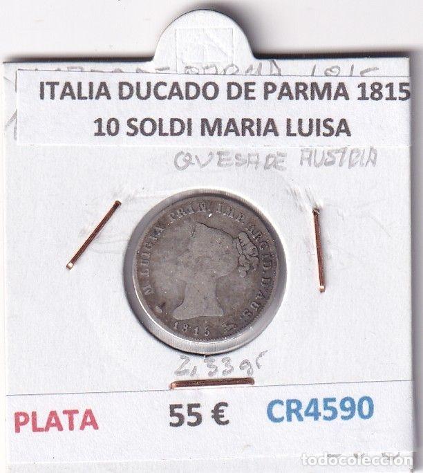 Old Coins of Europe: CR4590 MONEDA ITALIA DUCADO DE PARMA 1815 10 SOLDI MARIA LUISA PLATA