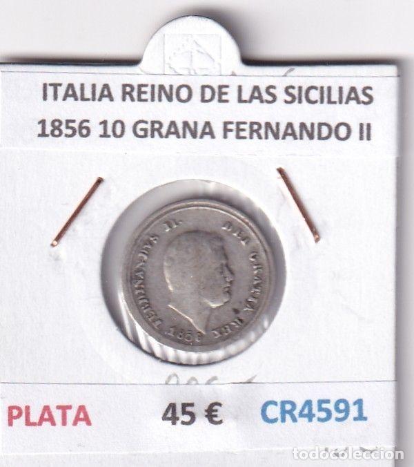 Old Coins of Europe: CR4591 MONEDA ITALIA REINO DE LAS SICILIAS 1856 10 GRANA FERNANDO II PLATA
