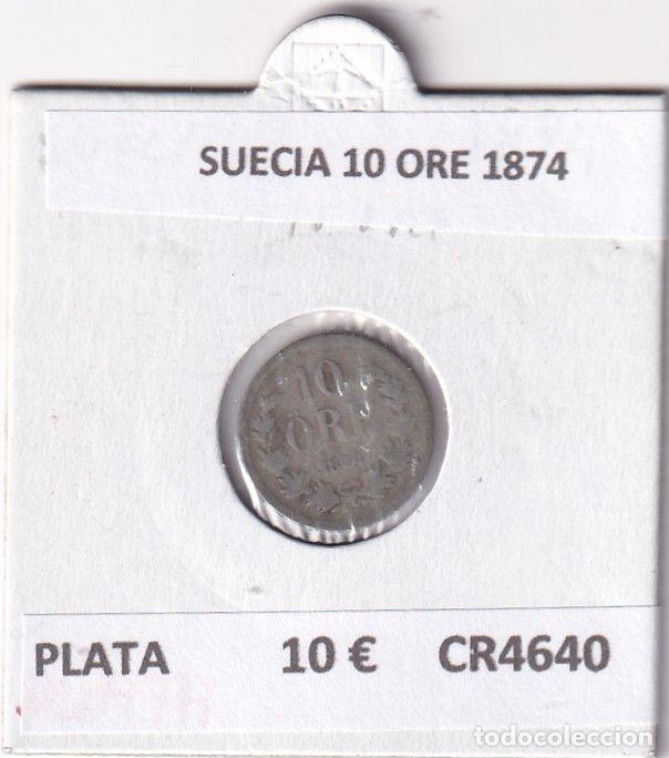 Monedas antiguas de Europa: CR4640 MONEDA SUECIA 10 ORE 1874 PLATA