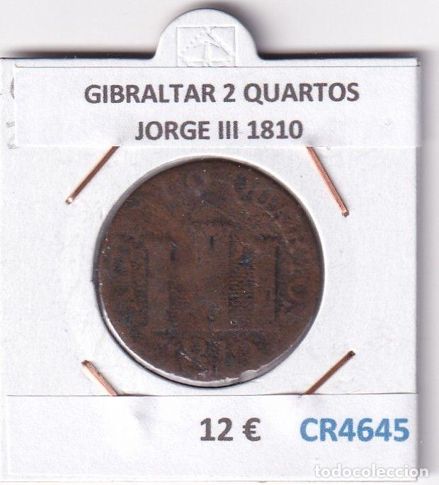 Monedas antiguas de Europa: CR4645 MONEDA GIBRALTAR 2 QUARTOS JORGE III 1810