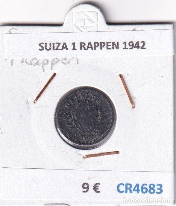 Monete antiche di Europa: CR4683 MONEDA SUIZA 1 RAPPEN 1942