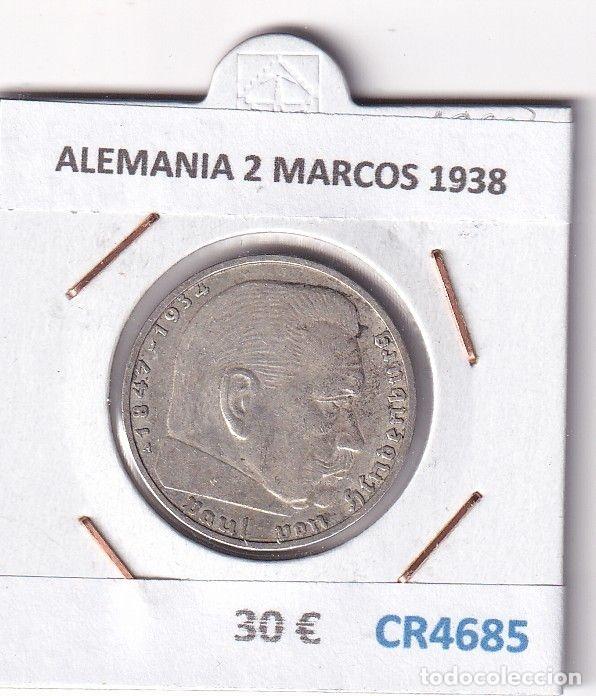 Monete antiche di Europa: CR4685 MONEDA ALEMANIA 2 MARCOS 1938 PLATA