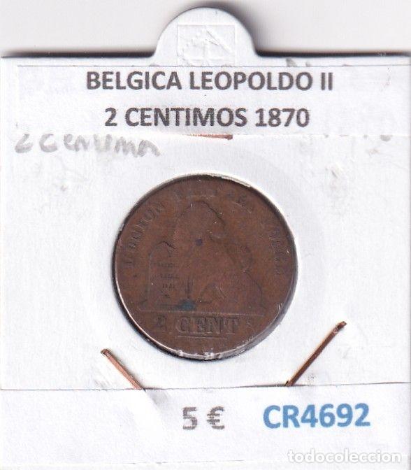 Monete antiche di Europa: CR4692 MONEDA BELGICA LEOPOLDO II 2 CENTIMOS 1870