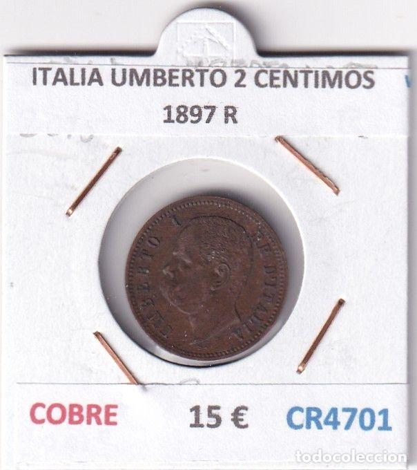 Monete antiche di Europa: CR4701 MONEDA ITALIA UMBERTO 2 CENTIMOS 1897 R COBRE