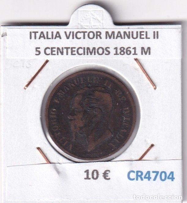 Monete antiche di Europa: CR4704 MONEDA ITALIA VICTOR MANUEL II 5 CENTECIMOS 1861 M BRONCE