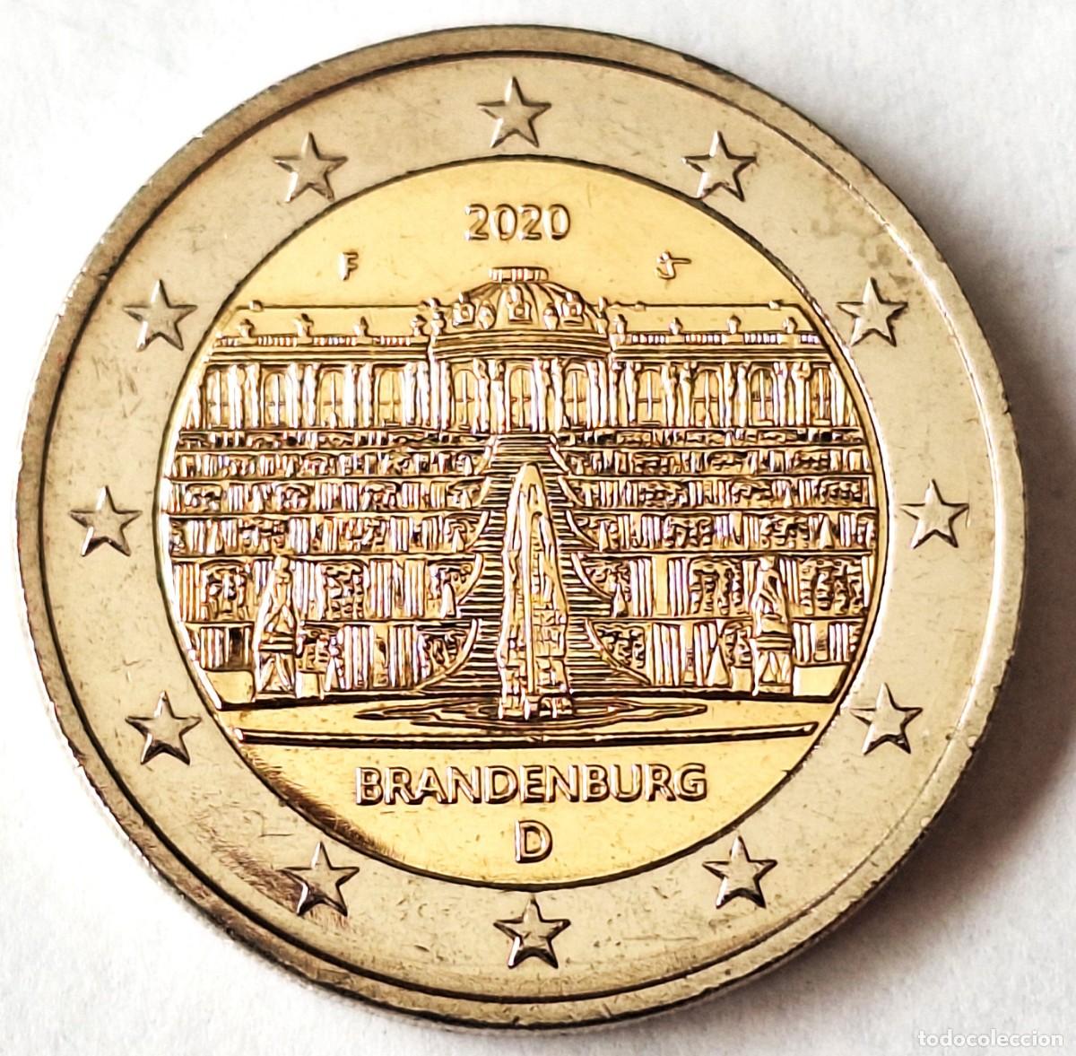Monedas antiguas de Europa: ALEMANIA MONEDA CONMEMORATIVA 2 EUROS DEL A&Ntilde;O 2020 CECA &rdquo; F &rdquo; - BRANDENBURGO - EN MBE
