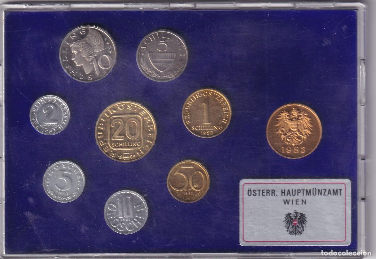 Monedas antiguas de Europa: CREXP561 ESTUCHE MONEDAS AUSTRIA 1983 8 VALORS MAS MEDALLA