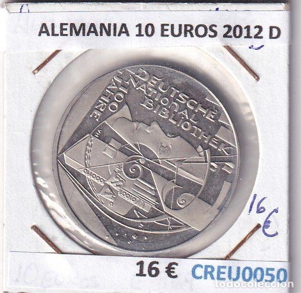 Monete antiche di Europa: CREU0050 MONEDA ALEMANIA 10 EUROS 2012 D