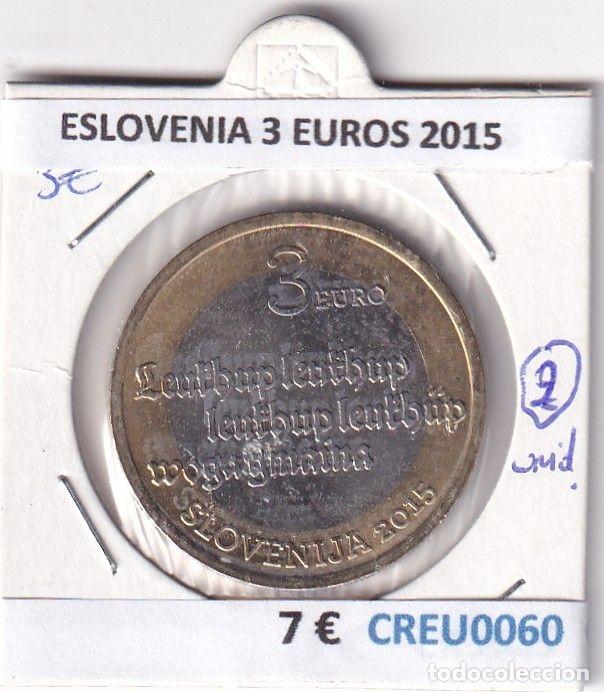 Monete antiche di Europa: CREU0060 MONEDA ESLOVENIA 3 EUROS 2015