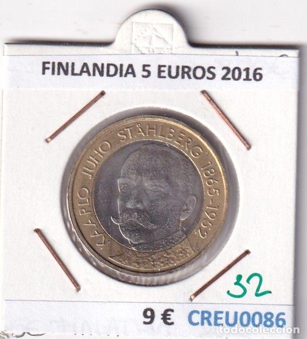 Monnaies anciennes de Europe: CREU0086 MONEDA FINLANDIA 5 EUROS 2016