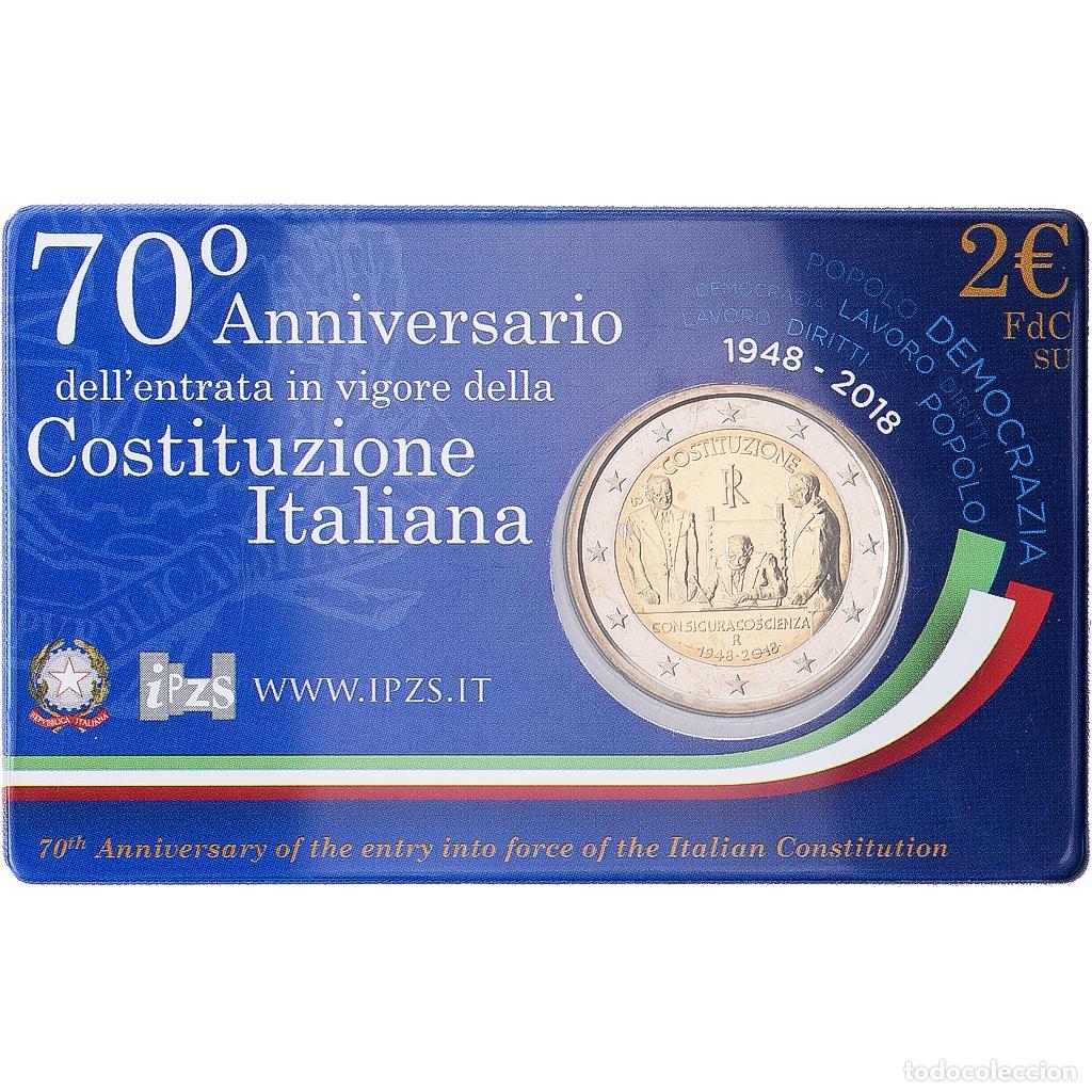 Monete antiche di Europa: [#1546576] Italia, 2 Euro, Italian Republic Constitution, 2018, Rome, Bimet&aacute;lico, FDC