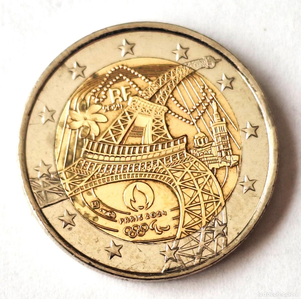 Moedas antigas da Europa: FRANCIA - MONEDA CONMEMORATIVA DE 2 EUROS DEL A&Ntilde;O 2024 - J. PARALIMPICOS TORRE EIFFEL - MBC