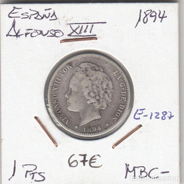 Monete antiche di Europa: E1287 MONEDA ALFONSO XIII 1 PESETA 1894 MBC-