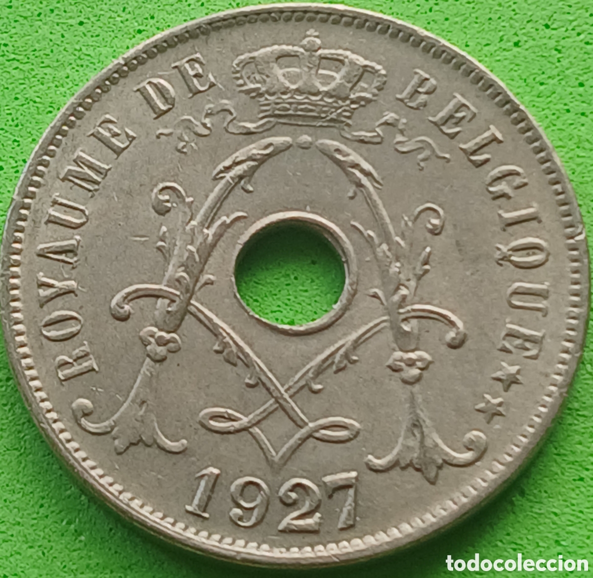 Monedas antiguas de Europa: B&eacute;lgica 25 c&eacute;ntimos 1927 km#68 Belgique
