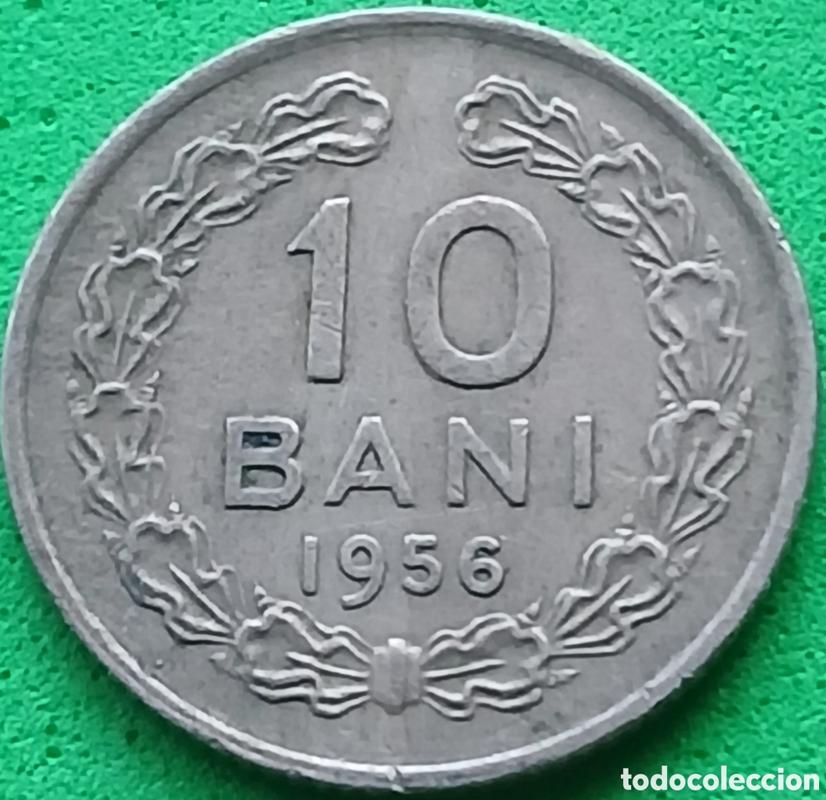 Monedas antiguas de Europa: Ruman&iacute;a 10 bani 1956 km#84.3 poco com&uacute;n