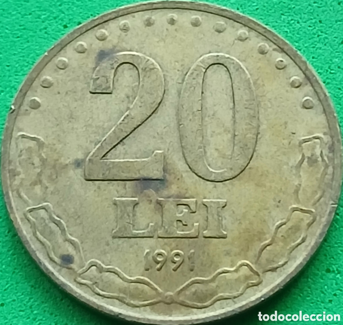 Monedas antiguas de Europa: Ruman&iacute;a 20 lei 1991 km#109