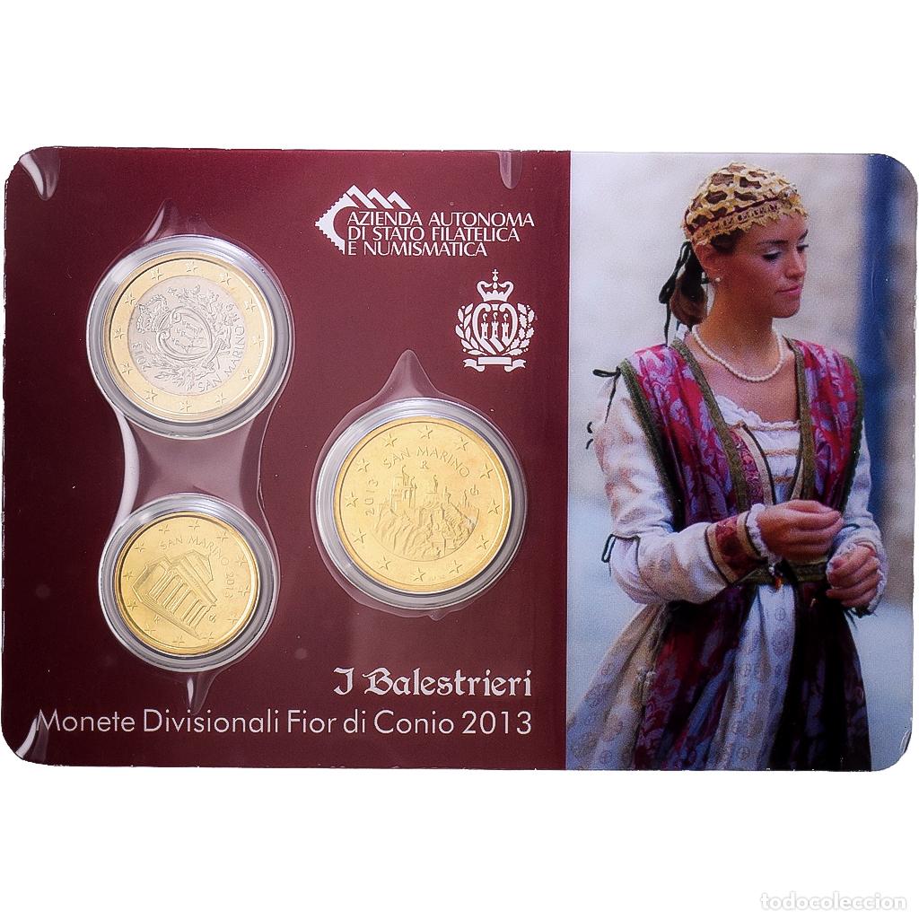 Monedas antiguas de Europa: [#1546798] San Marino, 10c. + 50c. + 1&euro;, I Balestrieri, 2013, Rome, Sin informaci&oacute;n, FDC