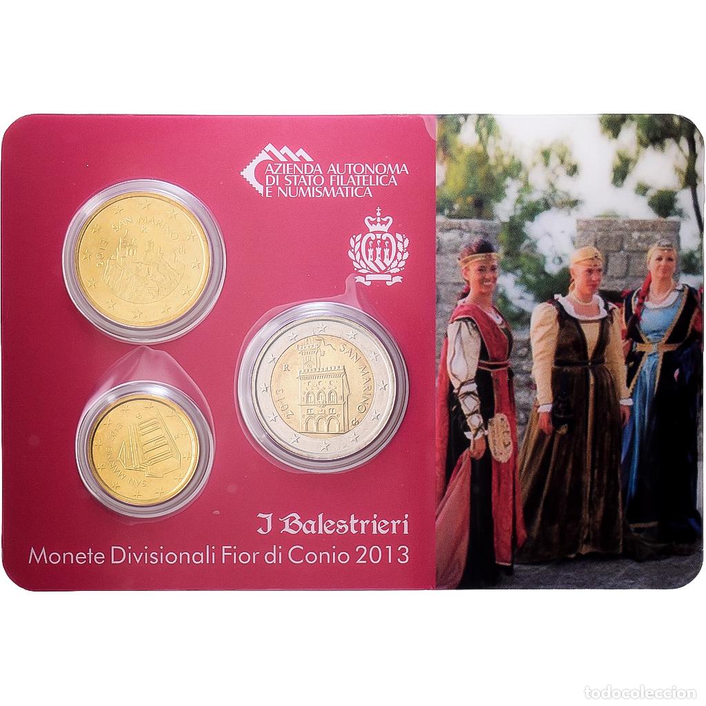 Monedas antiguas de Europa: [#1546801] San Marino, 10c. + 50c. + 2&euro;, I Balestrieri, 2013, Rome, Sin informaci&oacute;n, FDC