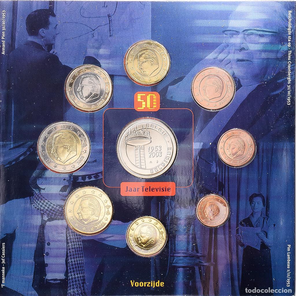 Monedas antiguas de Europa: [#1546814] B&eacute;lgica, Set 1 ct. - 2 Euro + Token, 50 Years of Television, 2003, Royal