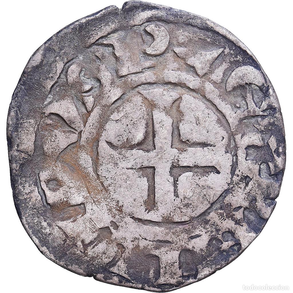 Monedas antiguas de Europa: [#1203220] Francia, Philippe II Auguste, Denier, Saint-Martin de Tours, Vell&oacute;n, BC+