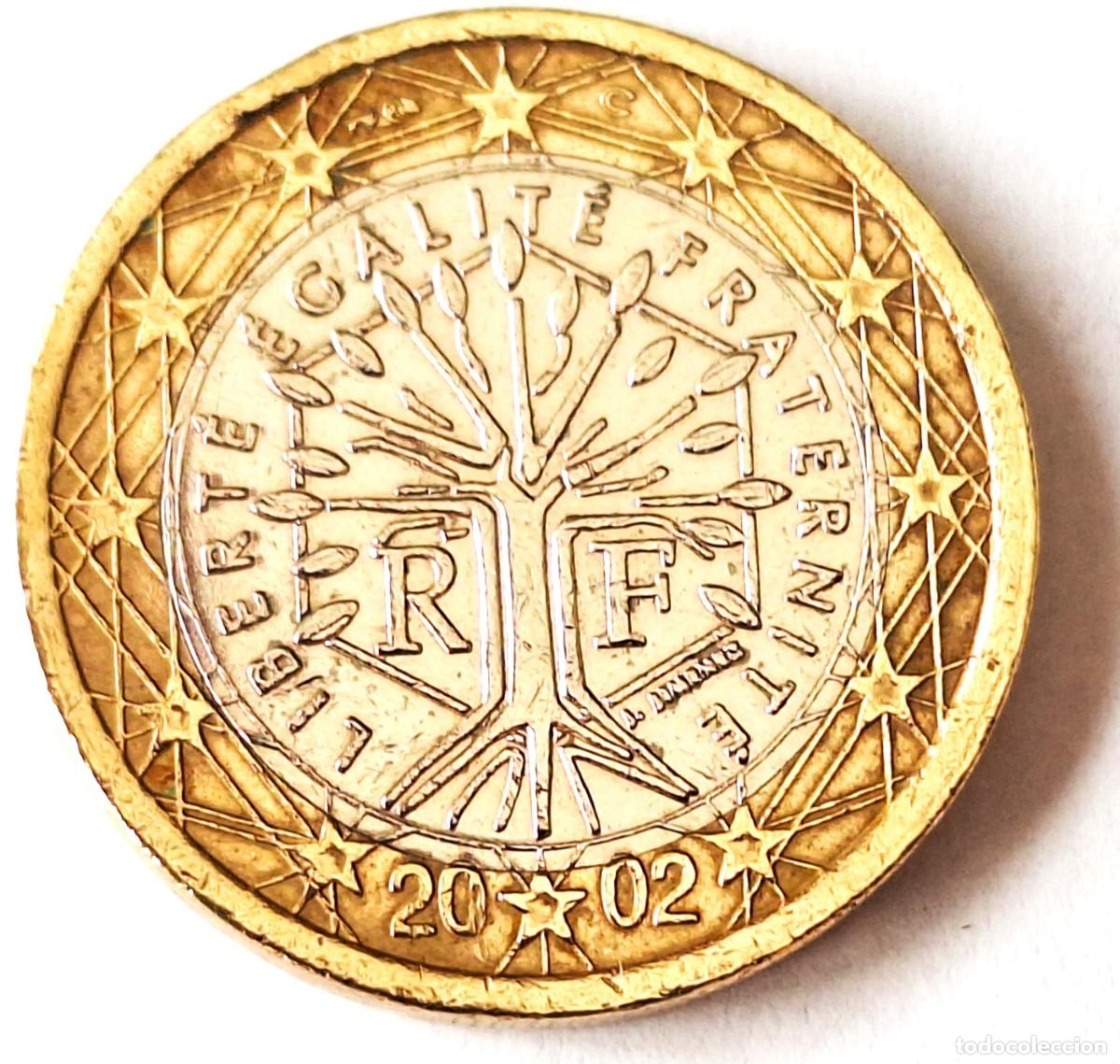 Monedas antiguas de Europa: FRANCIA - MONEDA DE 1 EURO DEL A&Ntilde;O 2002 - BIEN CONSERVADA