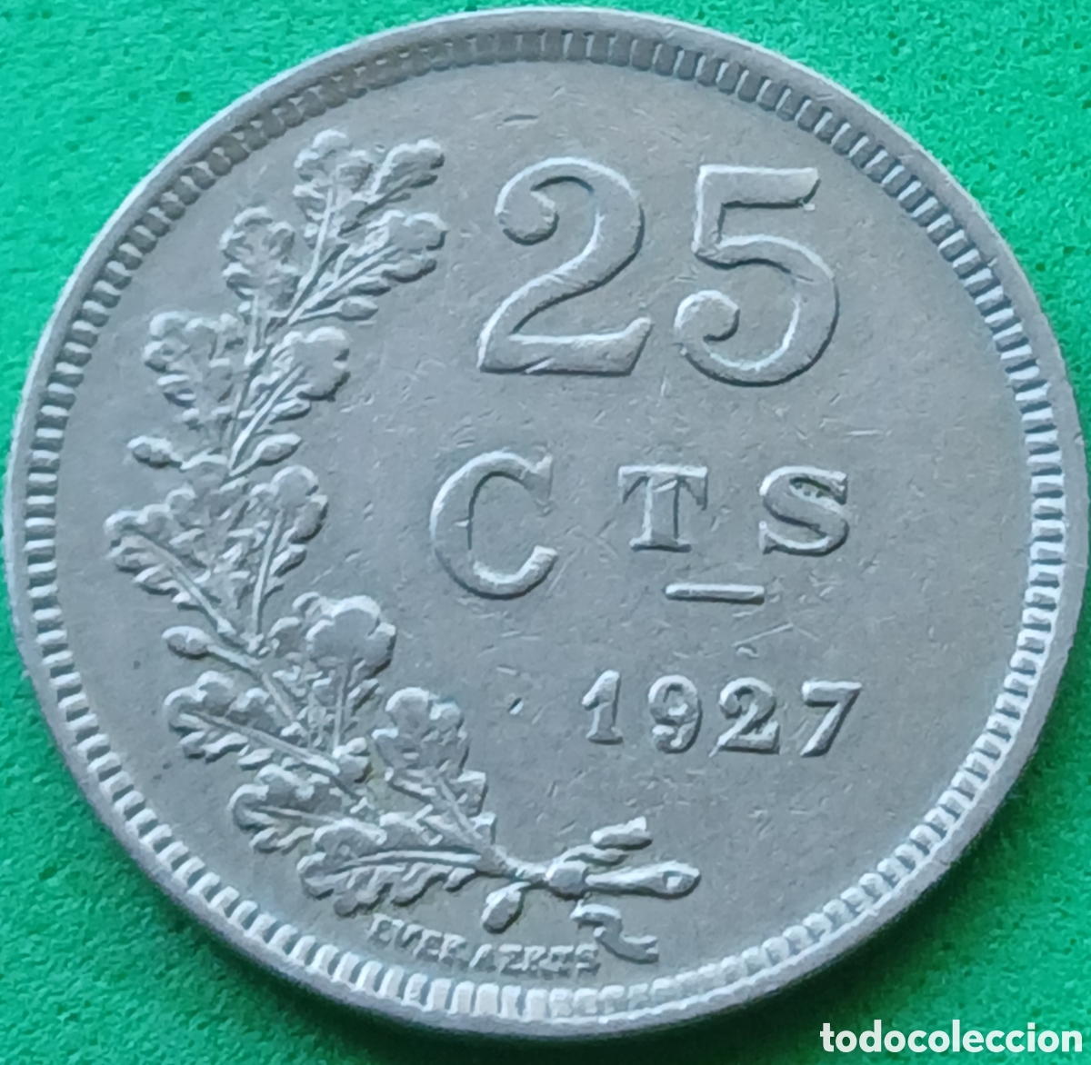 Old Coins of Europe: Luxemburgo 25 c&eacute;ntimos 1927 km#37
