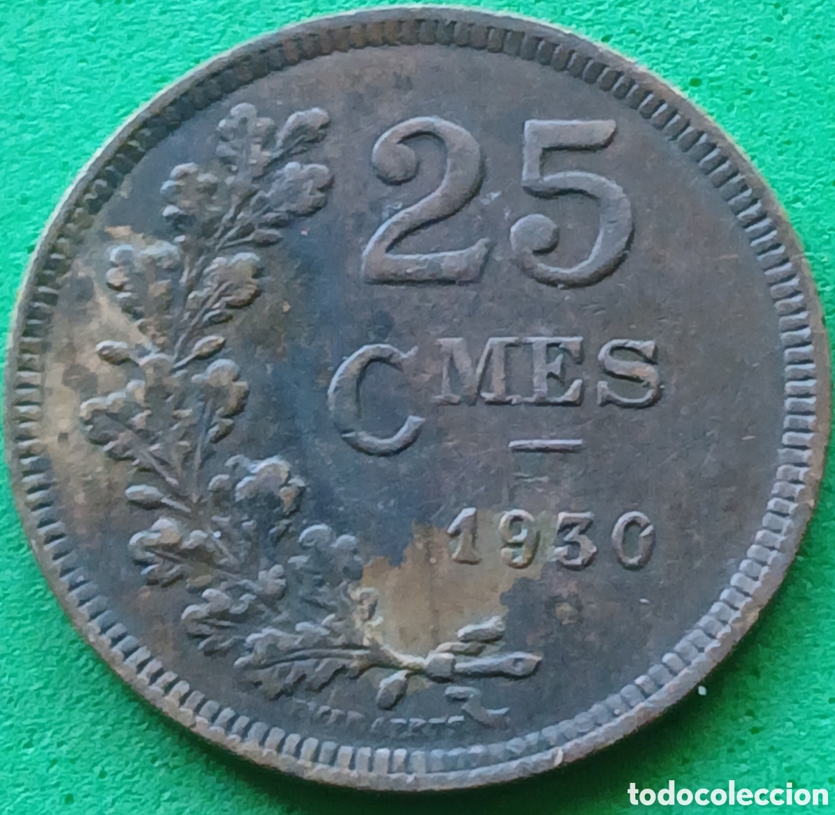Old Coins of Europe: Luxemburgo 25 c&eacute;ntimos 1930 km#42