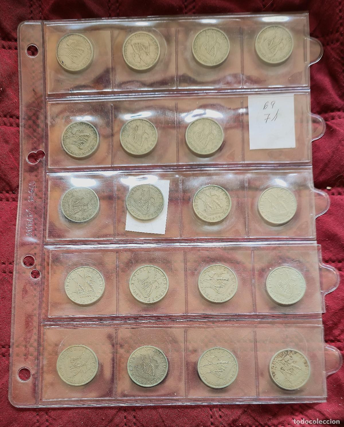 Moedas antigas da Europa: PORTUGAL MONEDAS 5 ESCUDOS - 19 MONEDAS