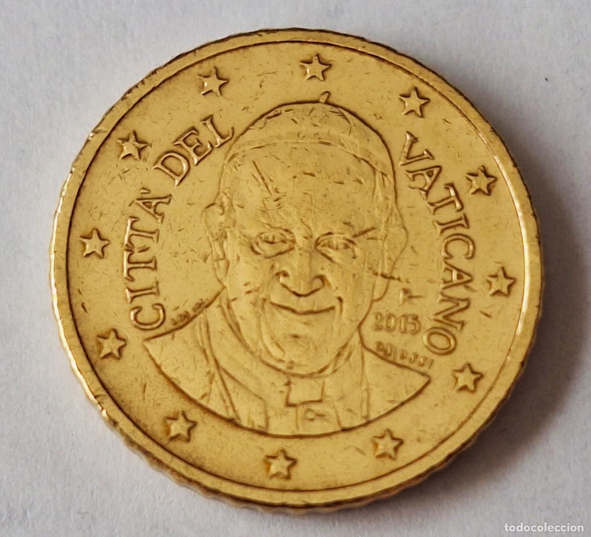 Monedas antiguas de Europa: CIUDAD DEL VATICANO - MONEDA DE 50 CENTIMOS DE EURO DEL A&Ntilde;O 2015 - MUY BIEN CONSERVADA