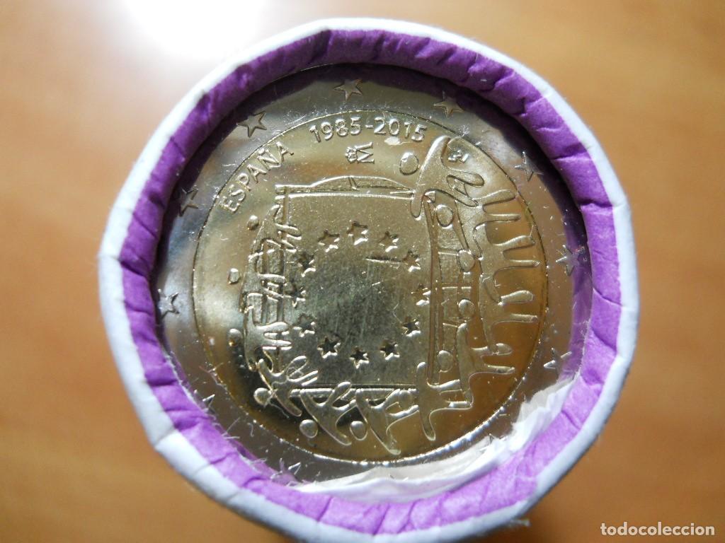Monedas antiguas de Europa: Moneda 2 Euros Espa&ntilde;a 2015 - XXX Aniversario de La Bandera Europea