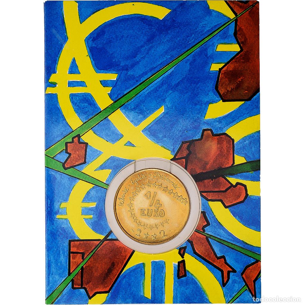 Monedas antiguas de Europa: [#1546902] Francia, 1/4 Euro, Children's Euro design, 2002, MDP, Cupro-aluminium-nickel, SC