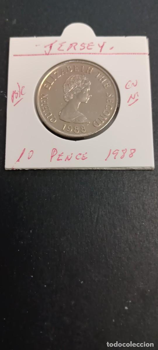 Monedas antiguas de Europa: JERSEY 10 PENCE 1988 BC KM=57.1 (CUPRONIQUEL) ISABEL II