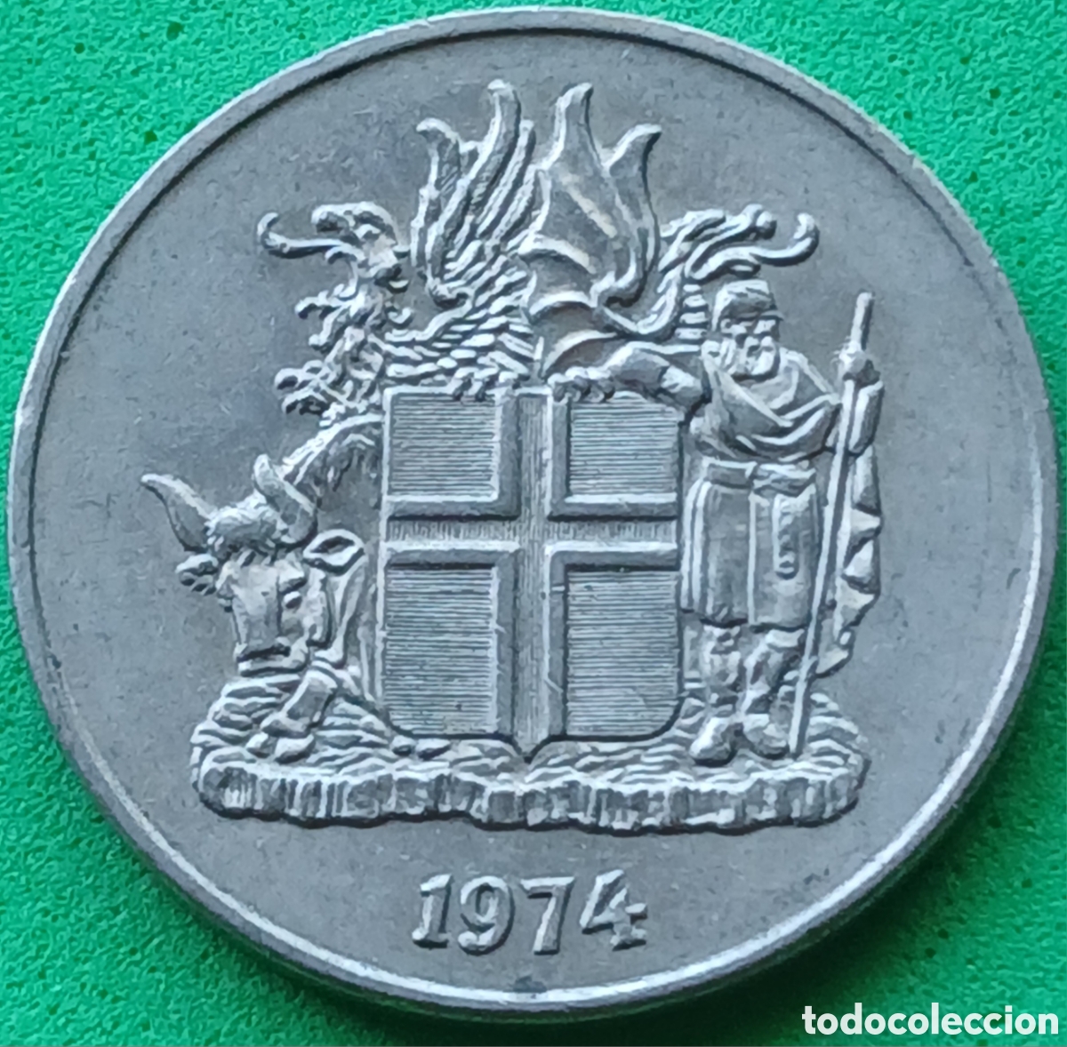 Monedas antiguas de Europa: Islandia 10 coronas 1974 km#15