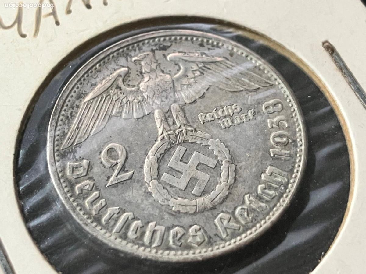Monedas antiguas de Europa: Moneda plata Alemania III Reich - 2 marcos 1938 B