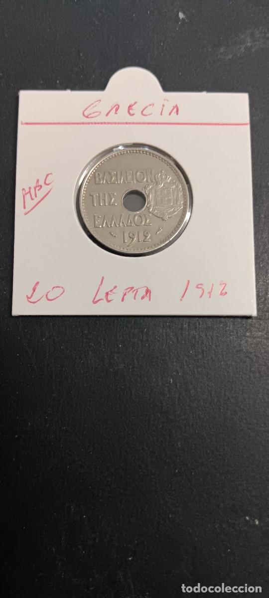 Monedas antiguas de Europa: GRECIA 20 LEPTA 1912 MBC KM=64 (NIQUEL)