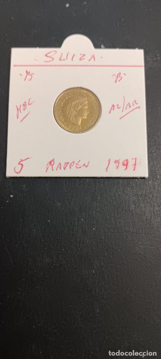 Monedas antiguas de Europa: SUIZA 5 RAPPEN 1997 MBC KM=26 (ALUMINIO-BRONCE) &rdquo;B&rdquo;