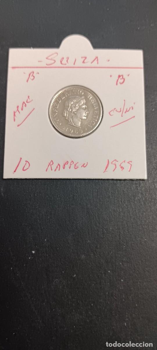Monedas antiguas de Europa: SUIZA 10 RAPPEN 1969 MBC KM=27 (CUPRONIQUEL) &rdquo;B&rdquo;