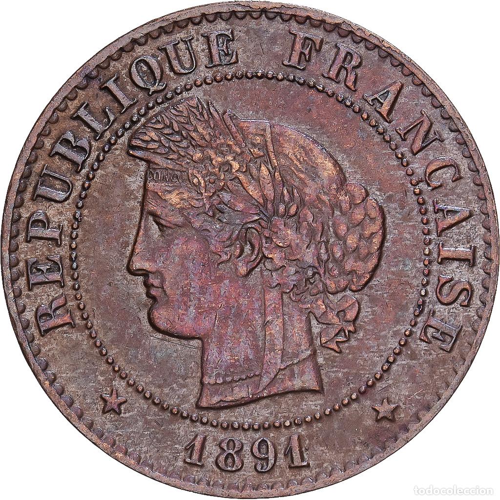 Monedas antiguas de Europa: [#1546962] Francia, 1 Centime, C&eacute;r&egrave;s, 1891, Paris, Bronce, MBC, Gadoury:88
