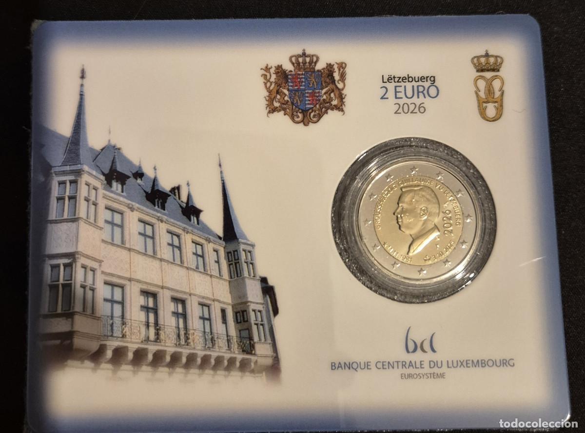 Monedas antiguas de Europa: COINCARD 2 EUROS CONM LUXEMBURGO 2026 45&ordm; ANIVERSARIO GRAN DUQUE GUILLERMO