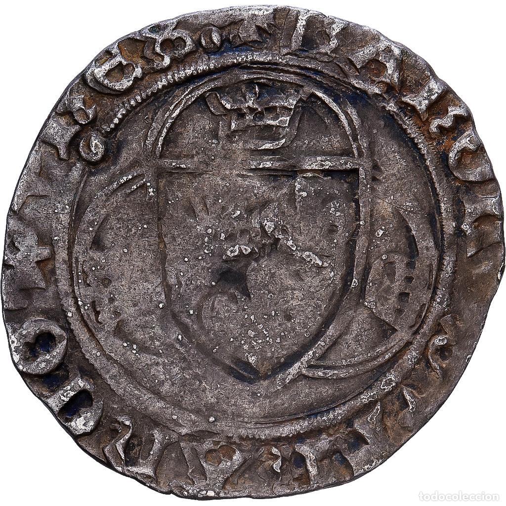 Monedas antiguas de Europa: [#1546932] Francia, Charles VIII, Gros &agrave; la Couronne, 1488, Rouen, Vell&oacute;n, BC+
