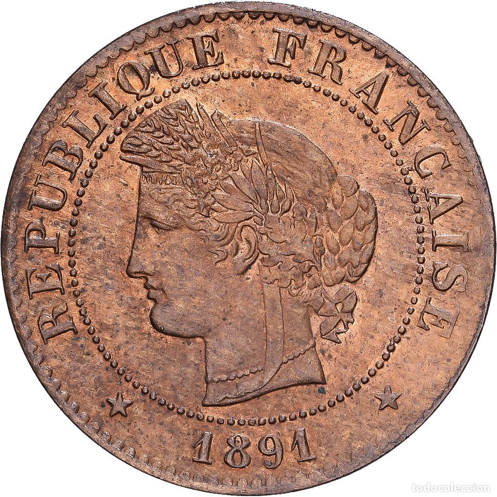 Monedas antiguas de Europa: [#1546964] Francia, 1 Centime, C&eacute;r&egrave;s, 1891, Paris, Bronce, MBC, Gadoury:88