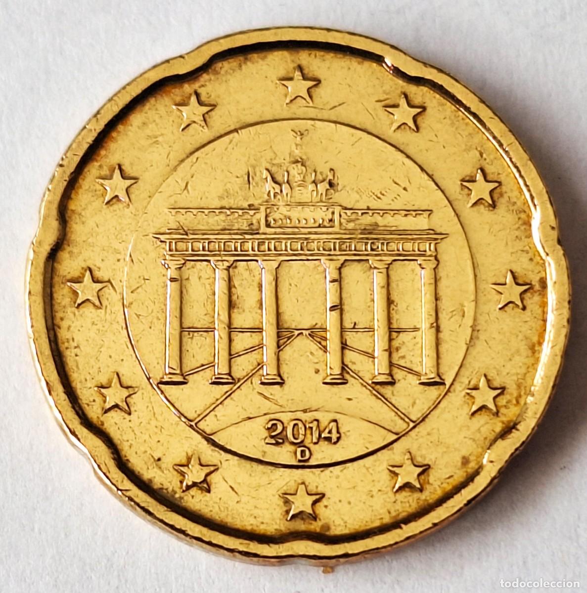Monedas antiguas de Europa: ALEMANIA - MONEDA DE 20 CENTIMOS DE EURO DEL A&Ntilde;O 2014 CECA &rdquo; D &rdquo; - BIEN CONSERVADA