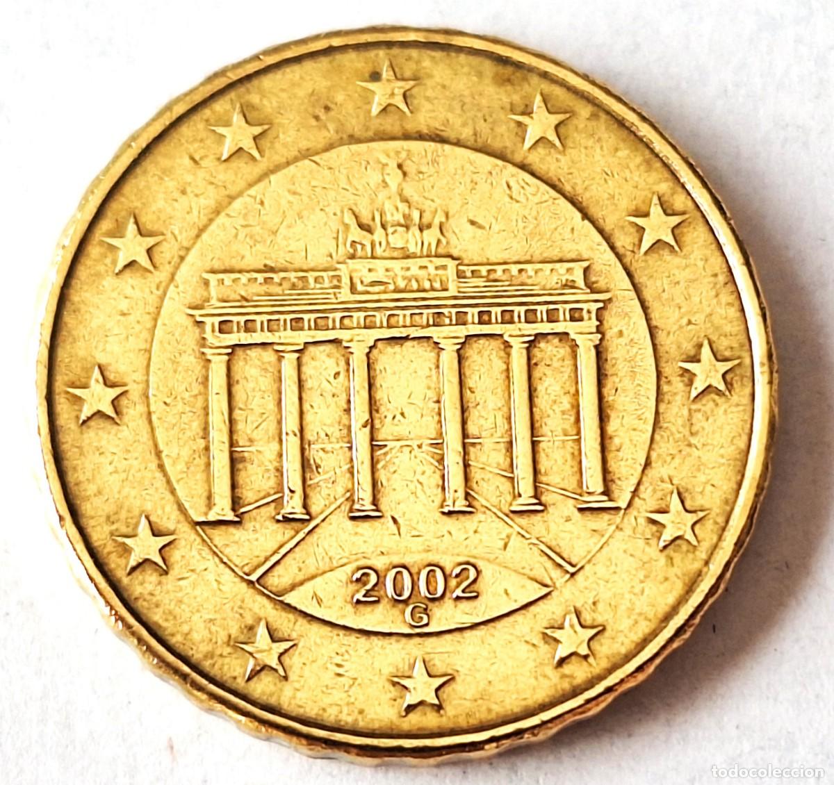 Monedas antiguas de Europa: ALEMANIA - MONEDA DE 10 CENTIMOS DE EURO DEL A&Ntilde;O 2002 - CECA &rdquo; G &rdquo; BIEN CONSERVADA