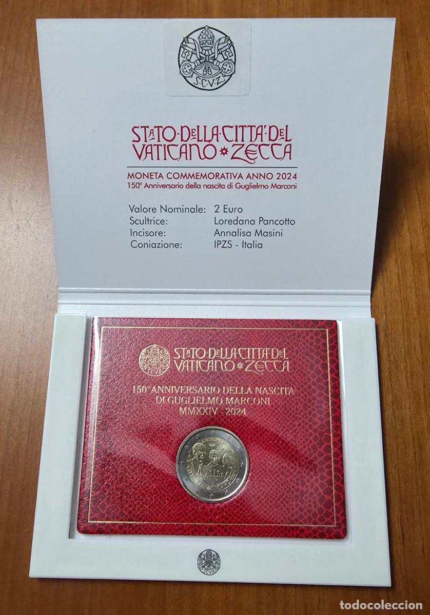 Monedas antiguas de Europa: CARTERA 2 EUROS CONM VATICANO 2024 MARCONI