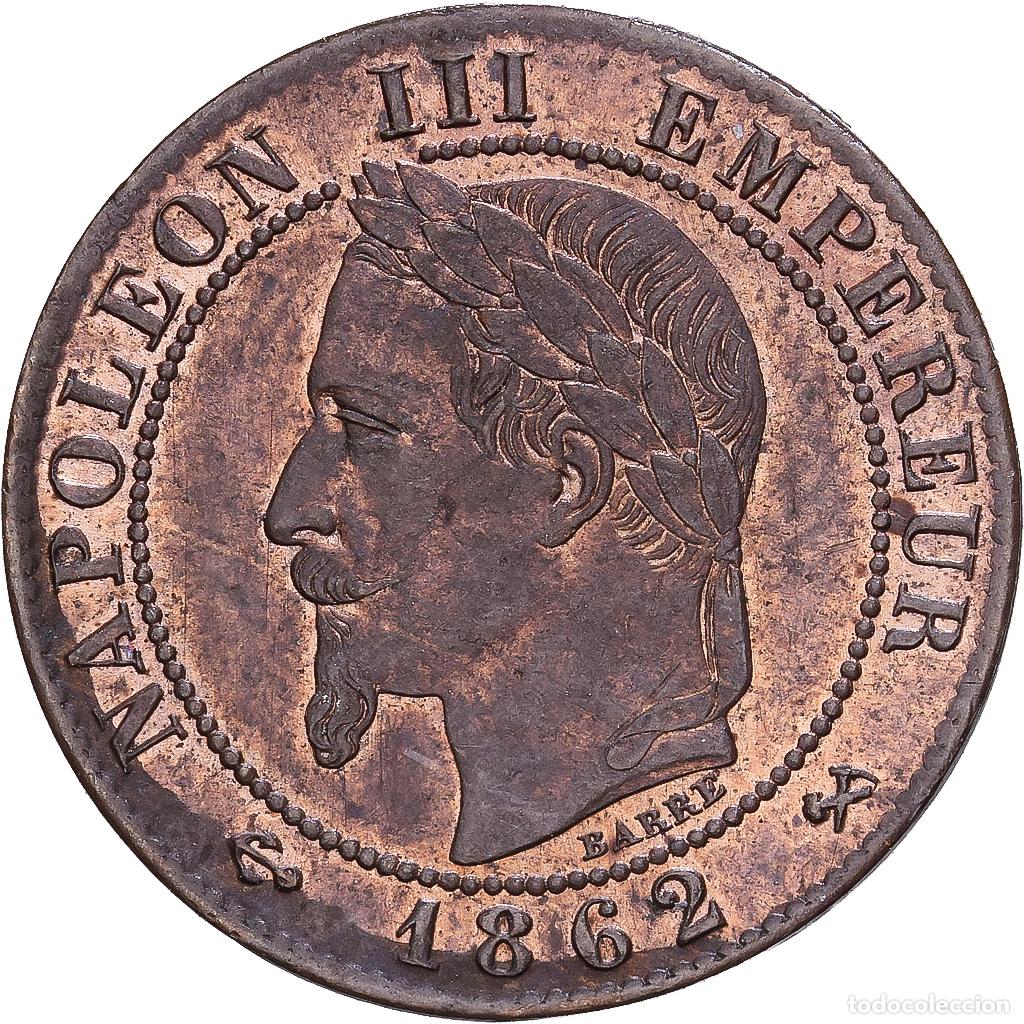 Monedas antiguas de Europa: [#1546984] Francia, Napoleon III, 1 Centime, 1862, Bordeaux, Bronce, MBC+, Gadoury:87