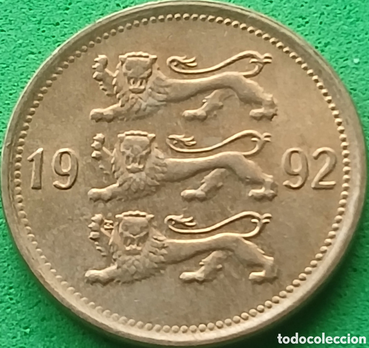 Monedas antiguas de Europa: Estonia 50 sent&iacute; 1992 km#24