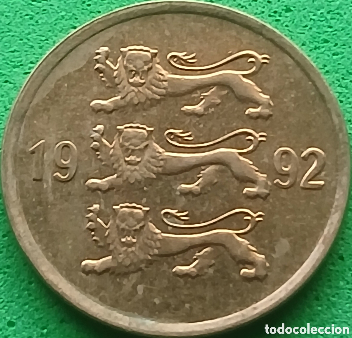 Monedas antiguas de Europa: Estonia 10 sent&iacute; 1992 km#22